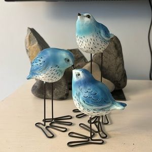 Family of blue birds